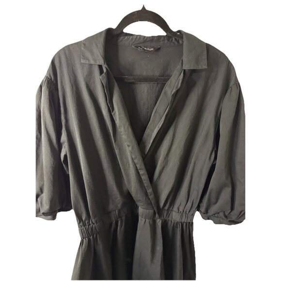 Club Monaco Collared A-line Dress Women Size 10 Black Work Professional Party - Picture 9 of 9